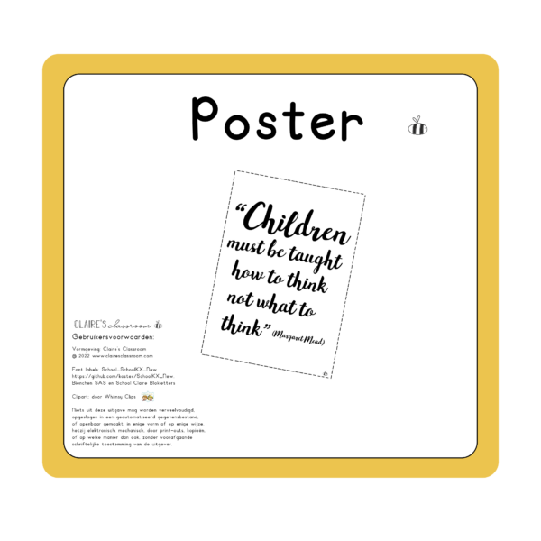 Positieve poster "Children must be..."