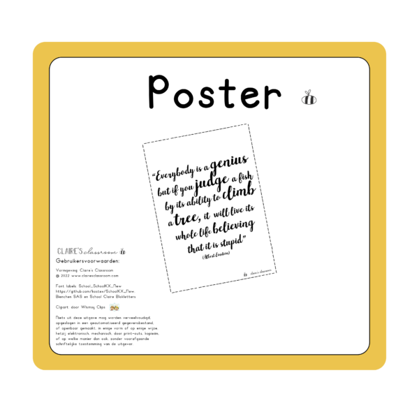 Positieve poster "Everybody is a..."