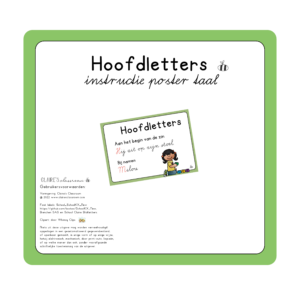 Hoofdletter Instructie Poster