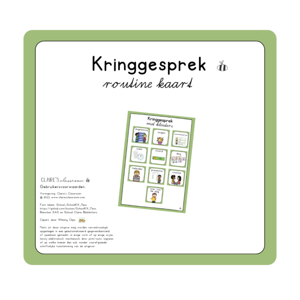 Kringgesprek routine kaart