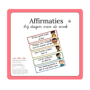 Affirmaties bij dagen week